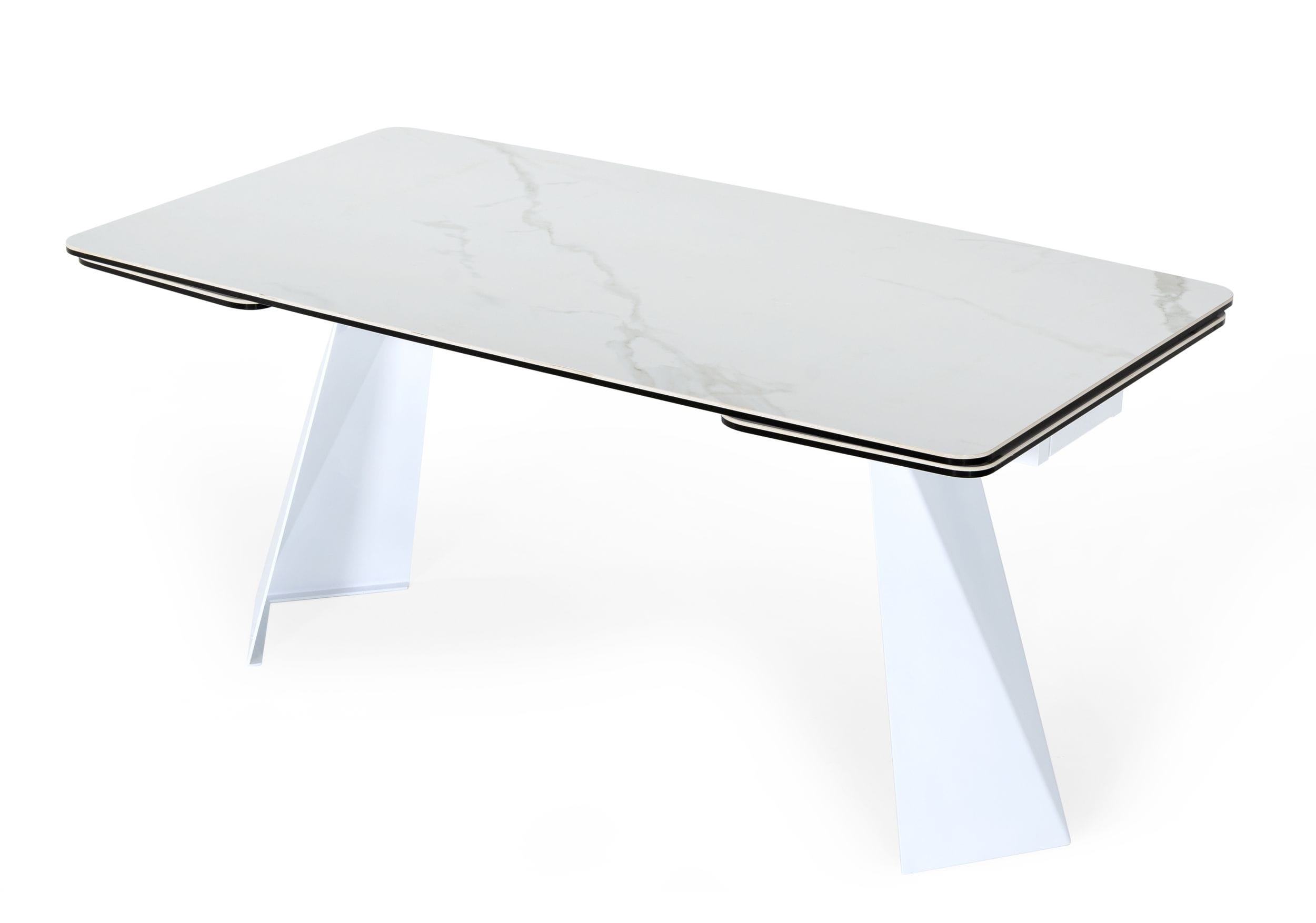 Modrest Encanto - Modern White Ceramic Dining Table-Dining Table-VIG-Wall2Wall Furnishings