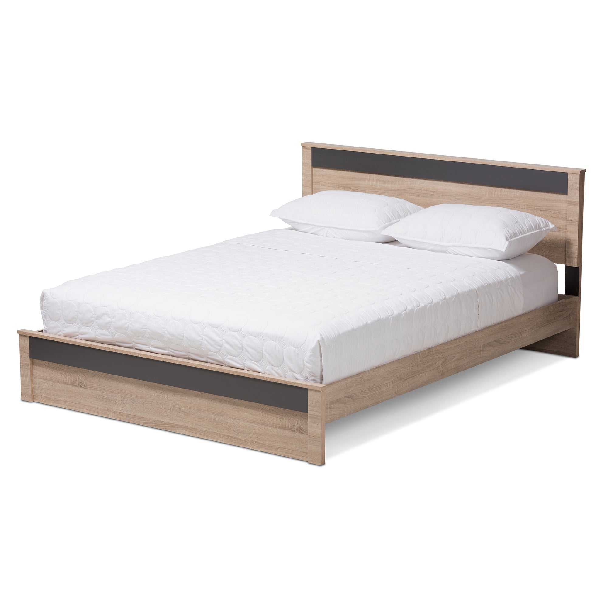 Jamie Contemporary Bed Two-Tone-Bed-Baxton Studio - WI-Wall2Wall Furnishings