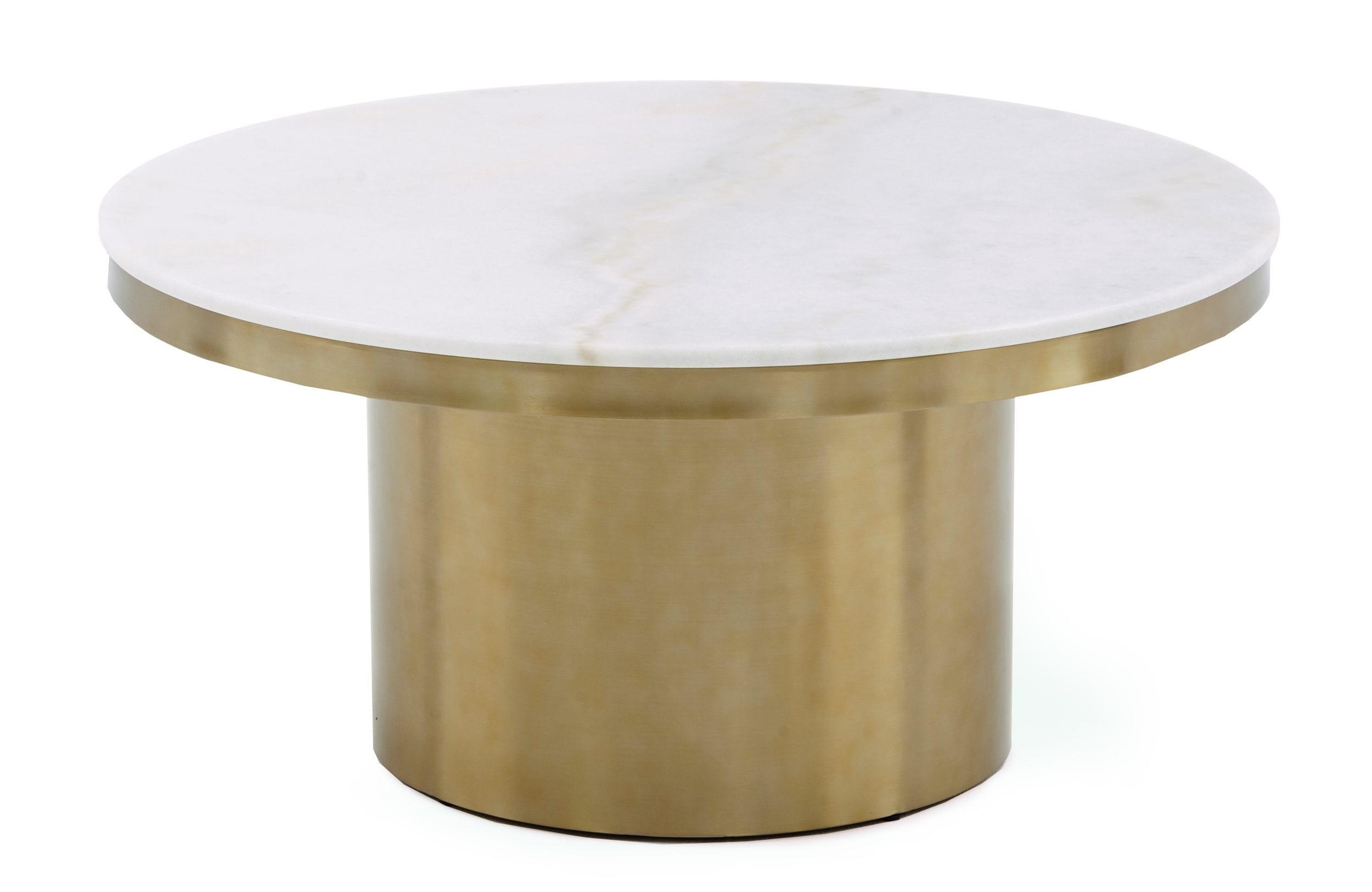 Modrest Rocky - Glam White & Gold Coffee Table-Coffee Table-VIG-Wall2Wall Furnishings