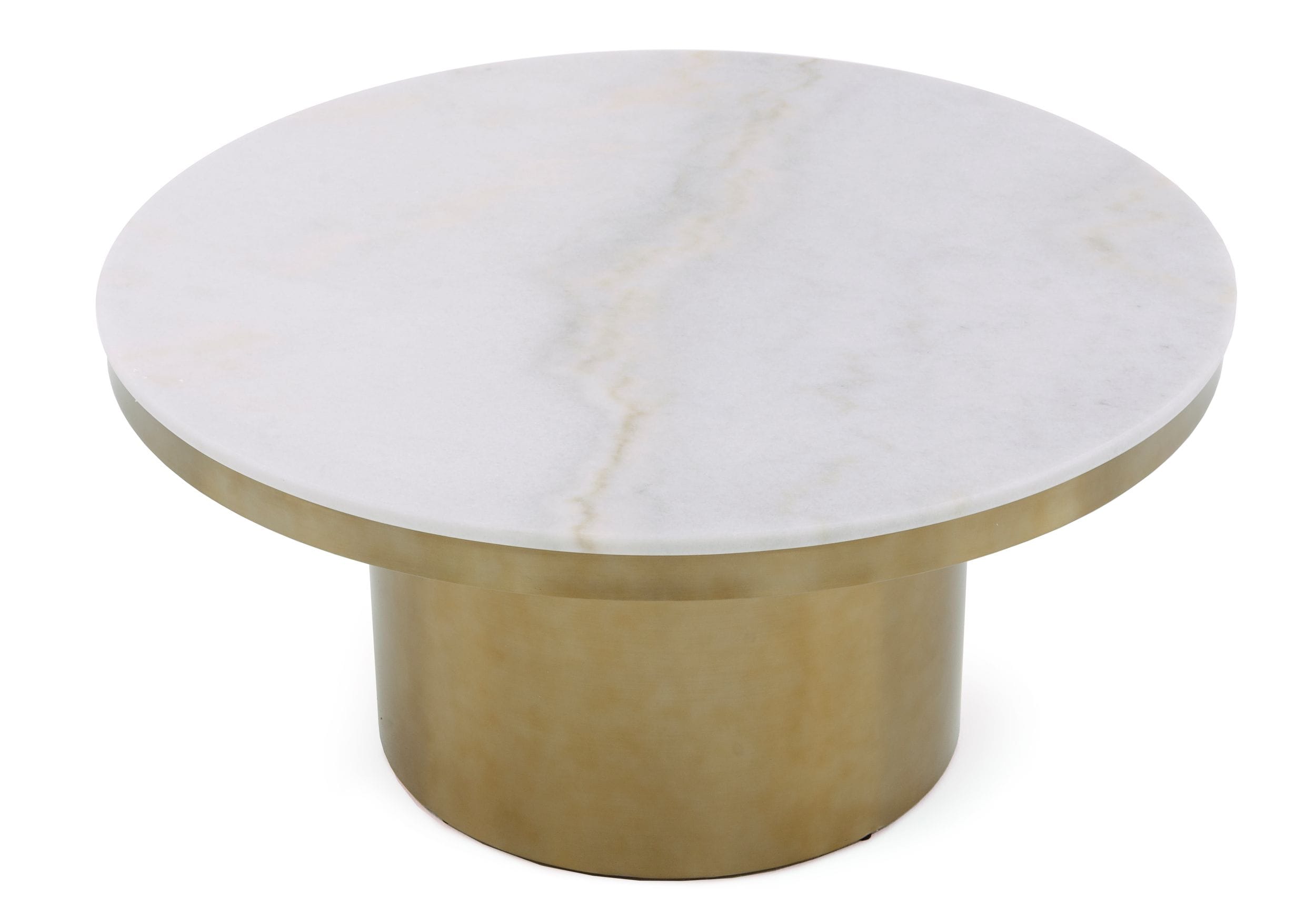 Modrest Rocky - Glam White & Gold Coffee Table-Coffee Table-VIG-Wall2Wall Furnishings
