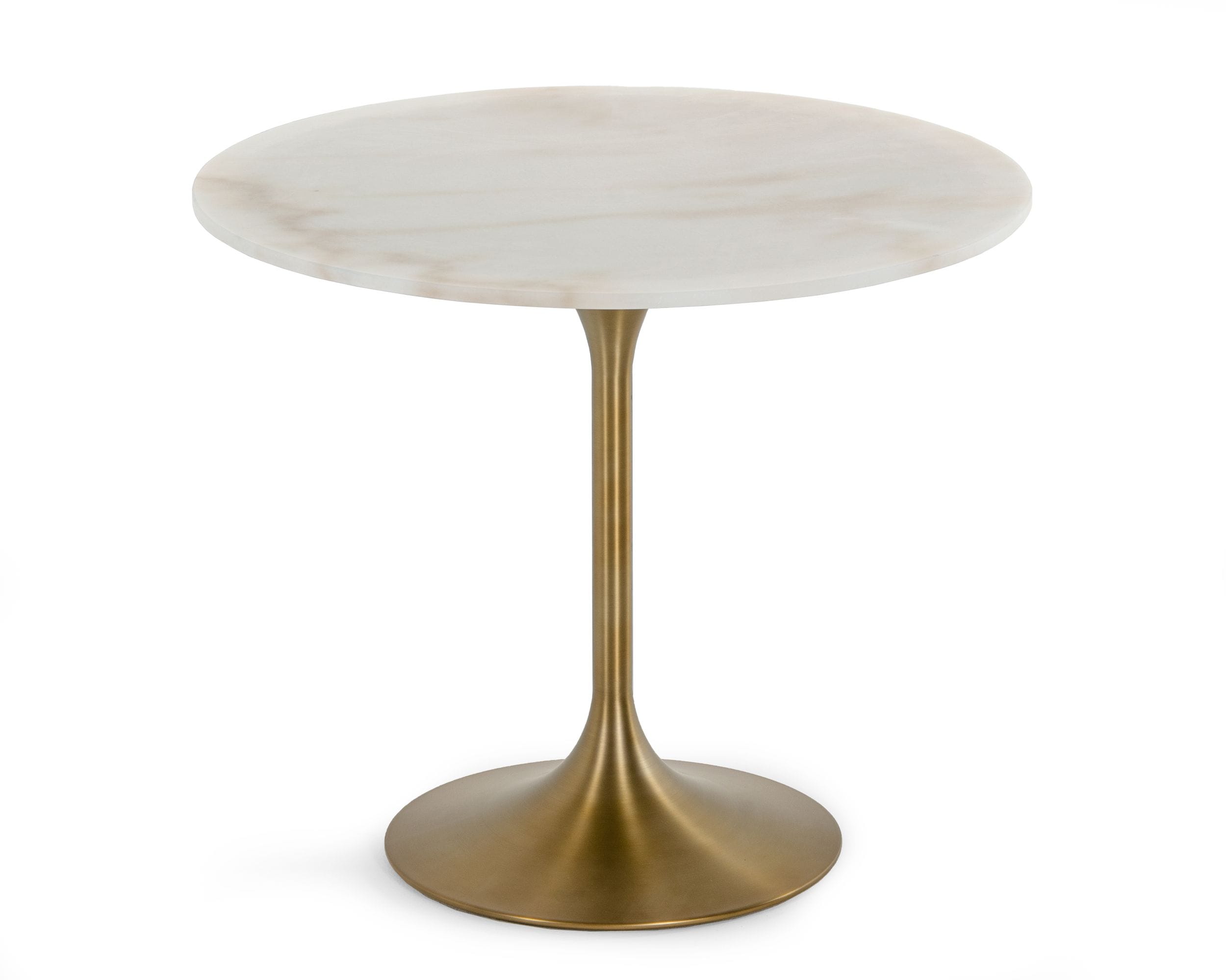 Modrest Collins - Glam White Marble & Gold Dining Table-Dining Table-VIG-Wall2Wall Furnishings