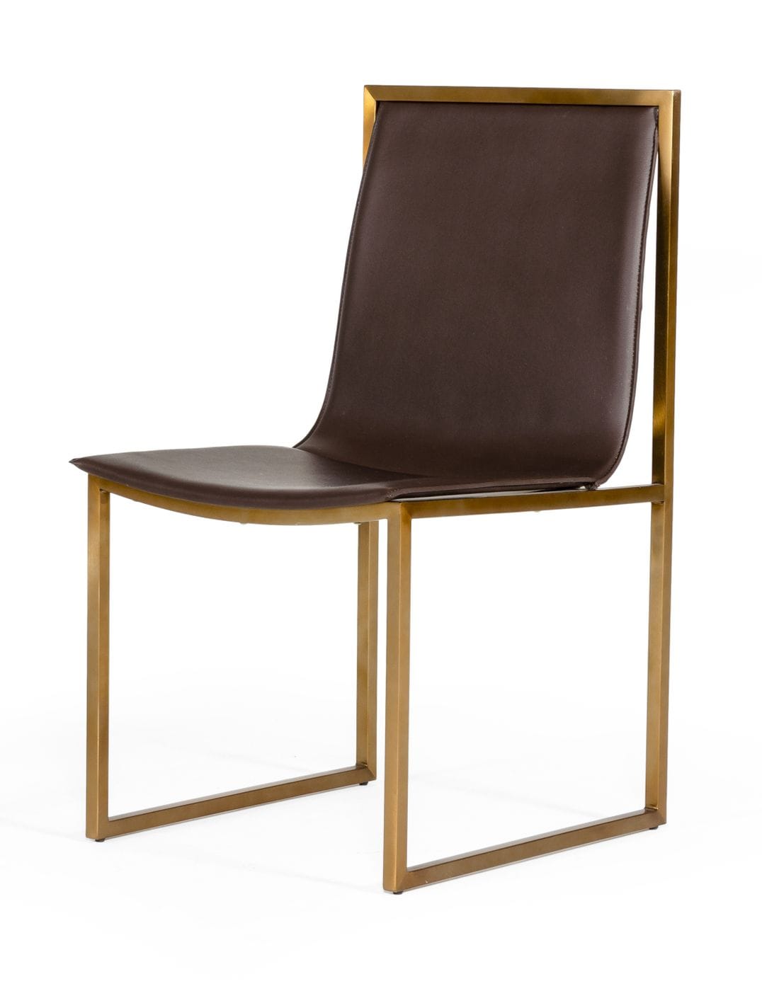 Modrest Dalton - Modern Brown Leatherette Dining Chair ( Set of 2 )-Dining Chair-VIG-Wall2Wall Furnishings