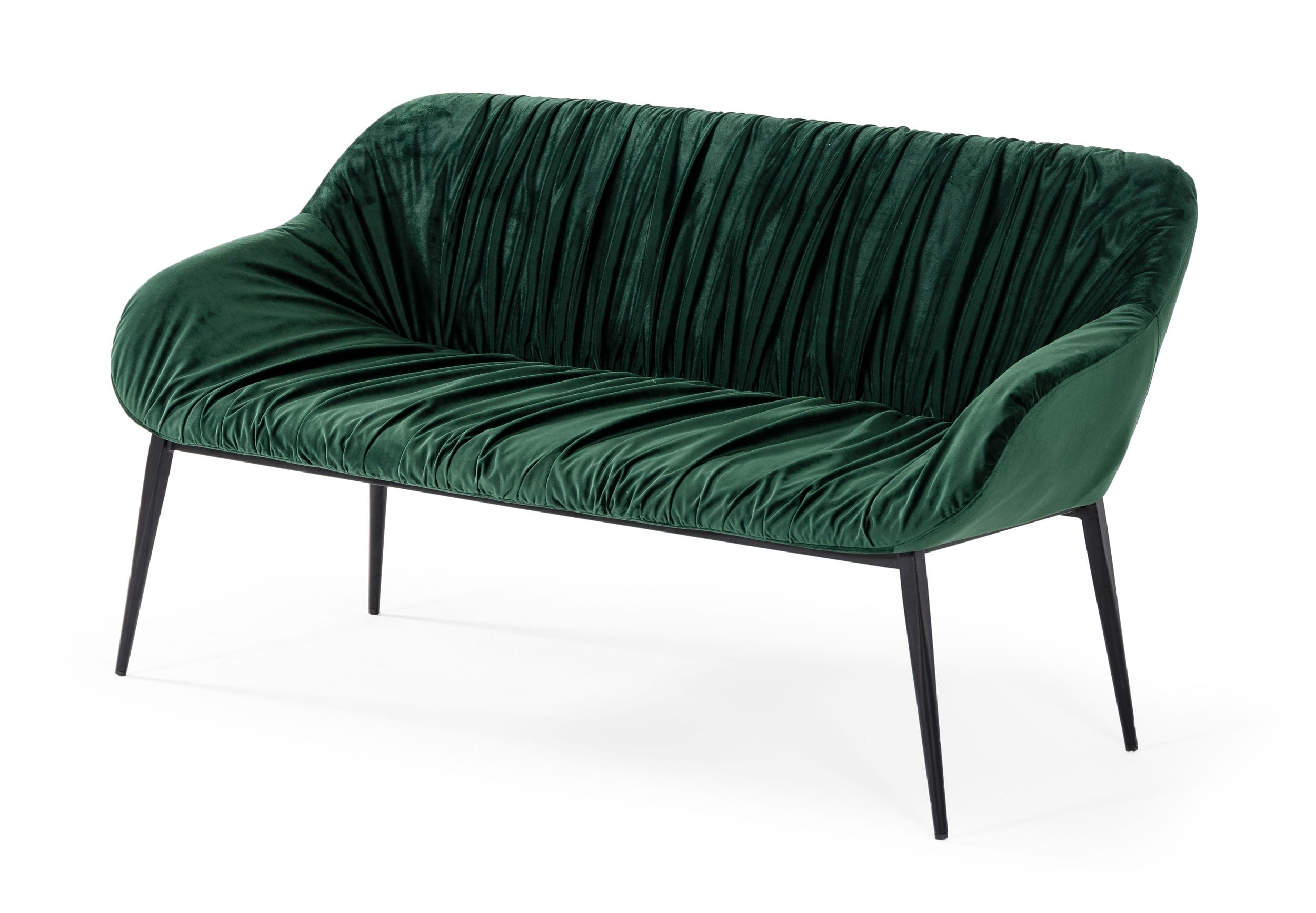 Modrest Katrina - Modern Green Fabric Bench-Bench-VIG-Wall2Wall Furnishings