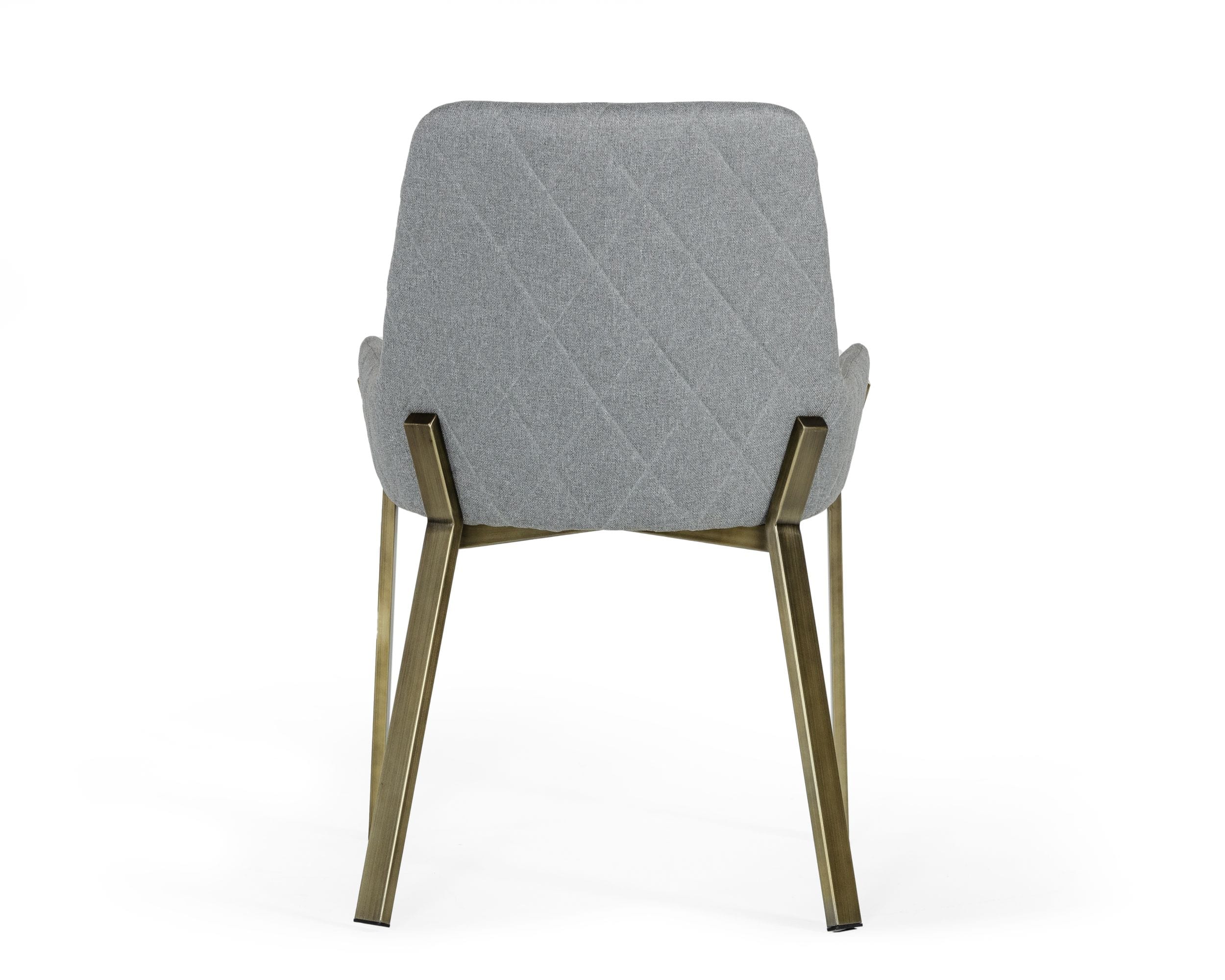 Modrest Ganon - Modern Grey & Antique Brass Dining Chair-Dining Chair-VIG-Wall2Wall Furnishings