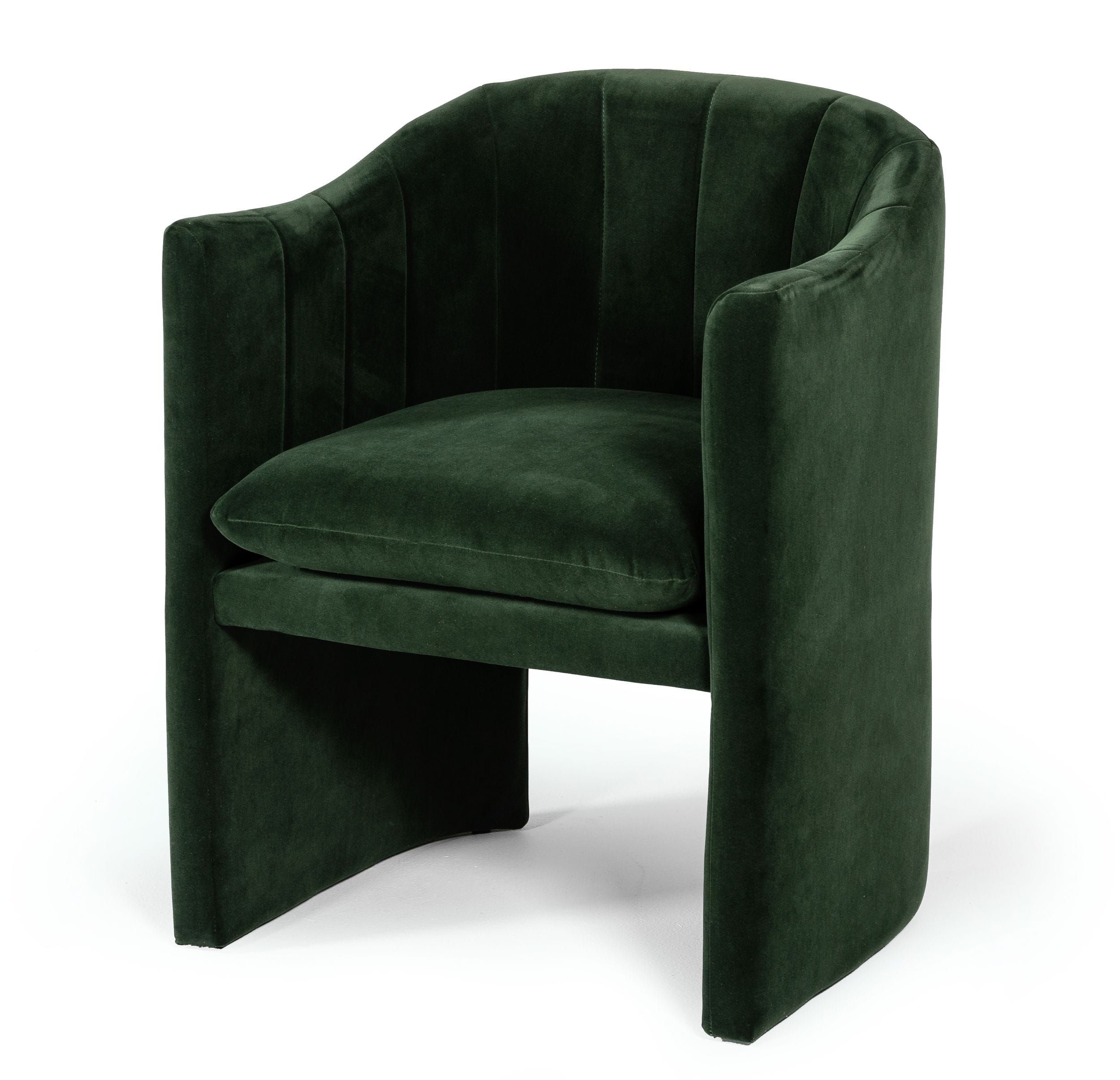 Modrest Danube - Modern Jade Green Fabric Dining Chair-Dining Chair-VIG-Wall2Wall Furnishings