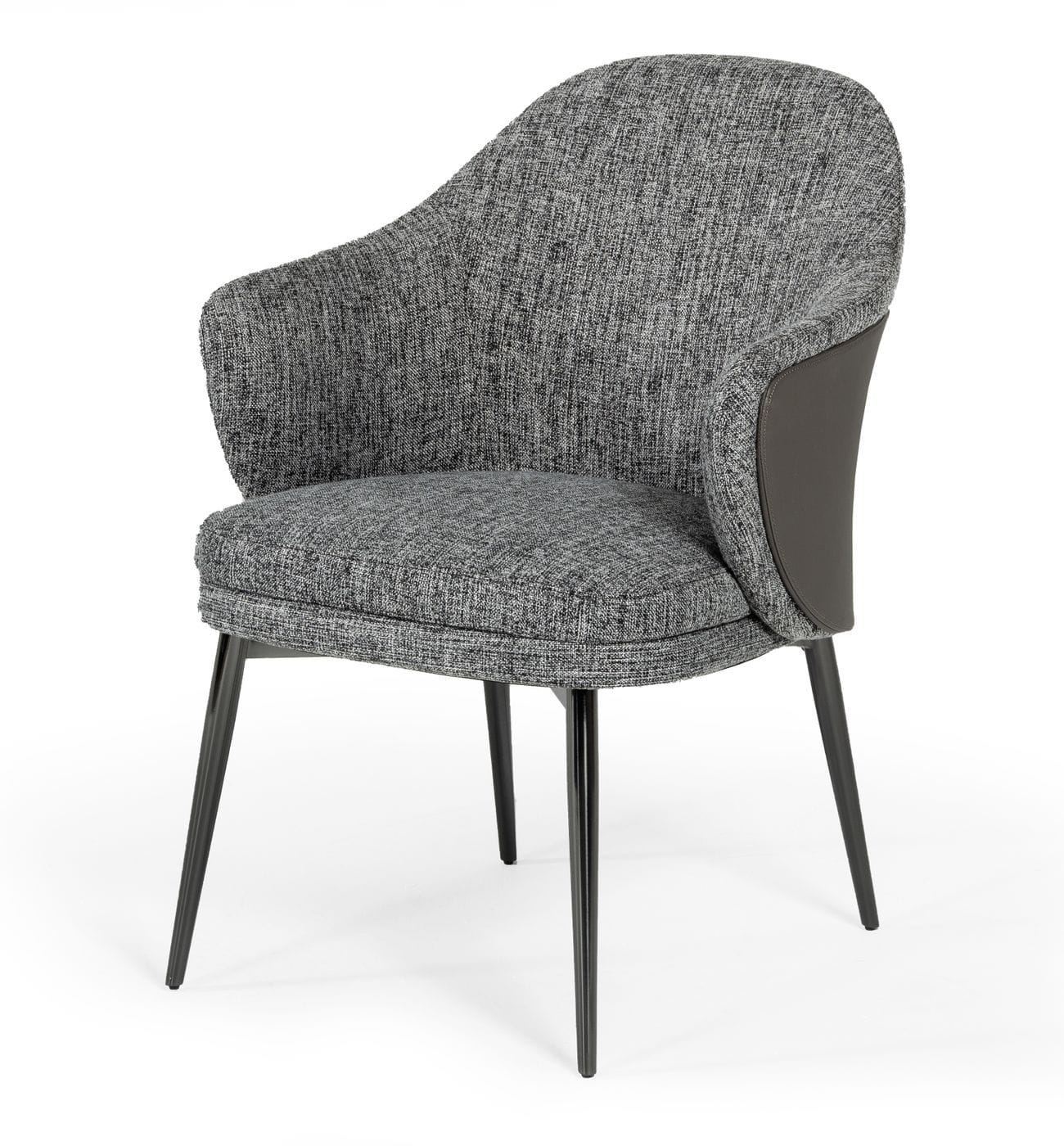 Modrest Cora - Modern Grey Fabric & Leatherette Dining Chair-Dining Chair-VIG-Wall2Wall Furnishings