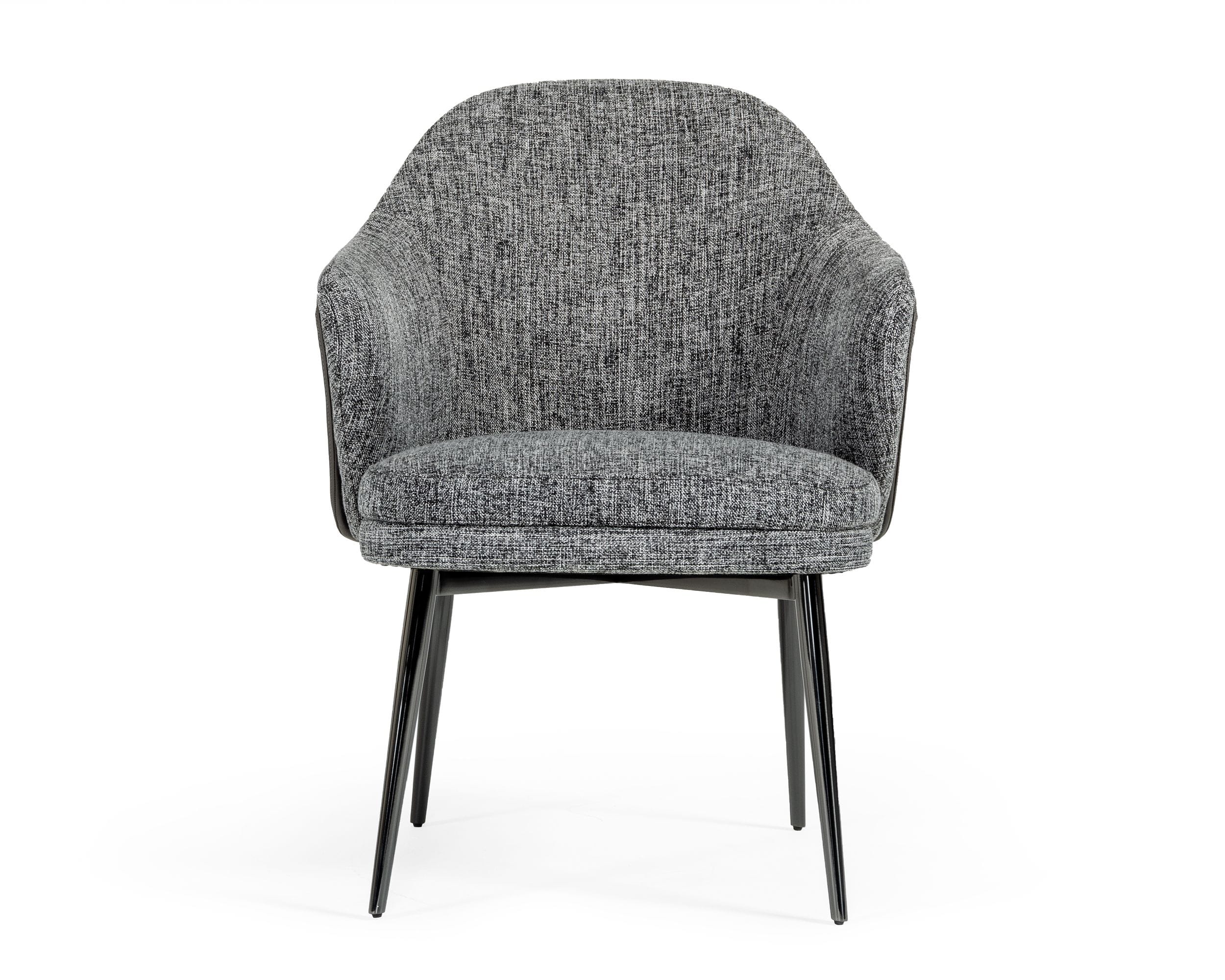 Modrest Cora - Modern Grey Fabric & Leatherette Dining Chair-Dining Chair-VIG-Wall2Wall Furnishings