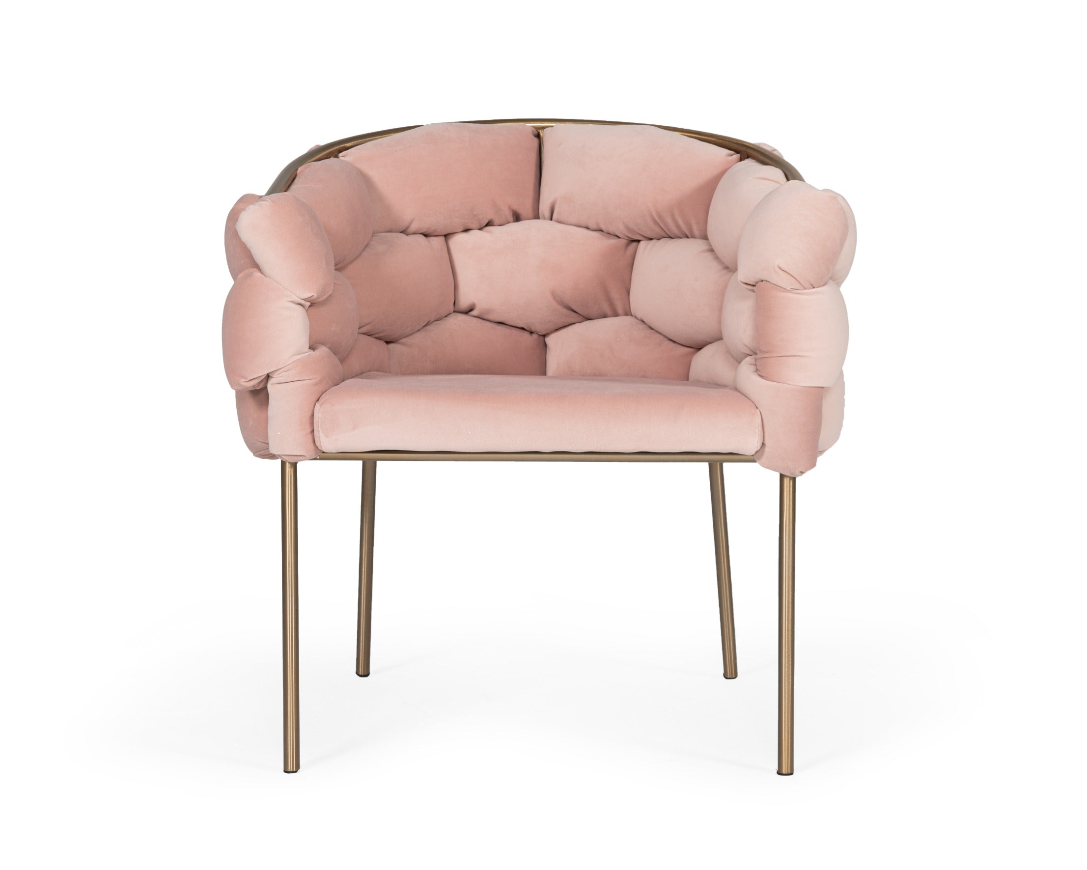 Modrest Debra - Modern Pink Fabric Dining Chair-Dining Chair-VIG-Wall2Wall Furnishings