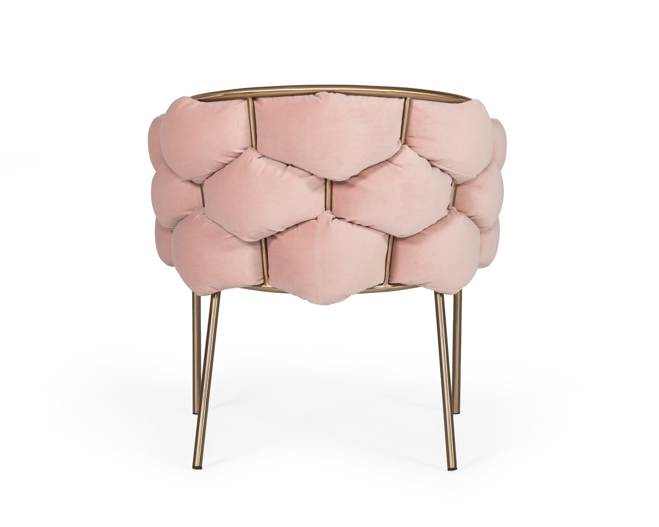 Modrest Debra - Modern Pink Fabric Dining Chair-Dining Chair-VIG-Wall2Wall Furnishings