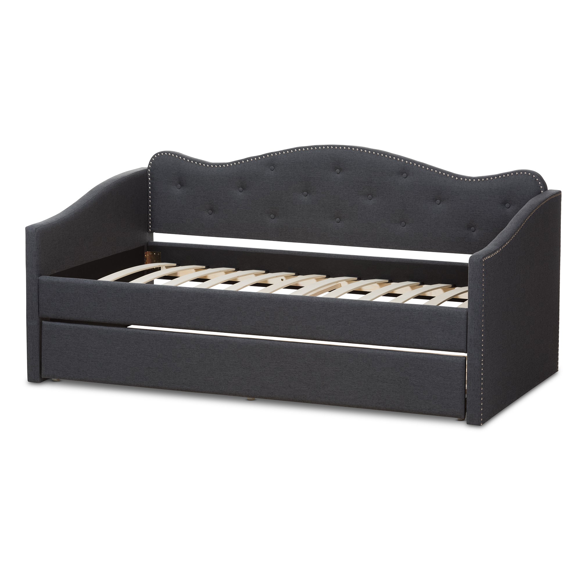 Kaija Contemporary Daybed with Trundle-Daybed-Baxton Studio - WI-Wall2Wall Furnishings