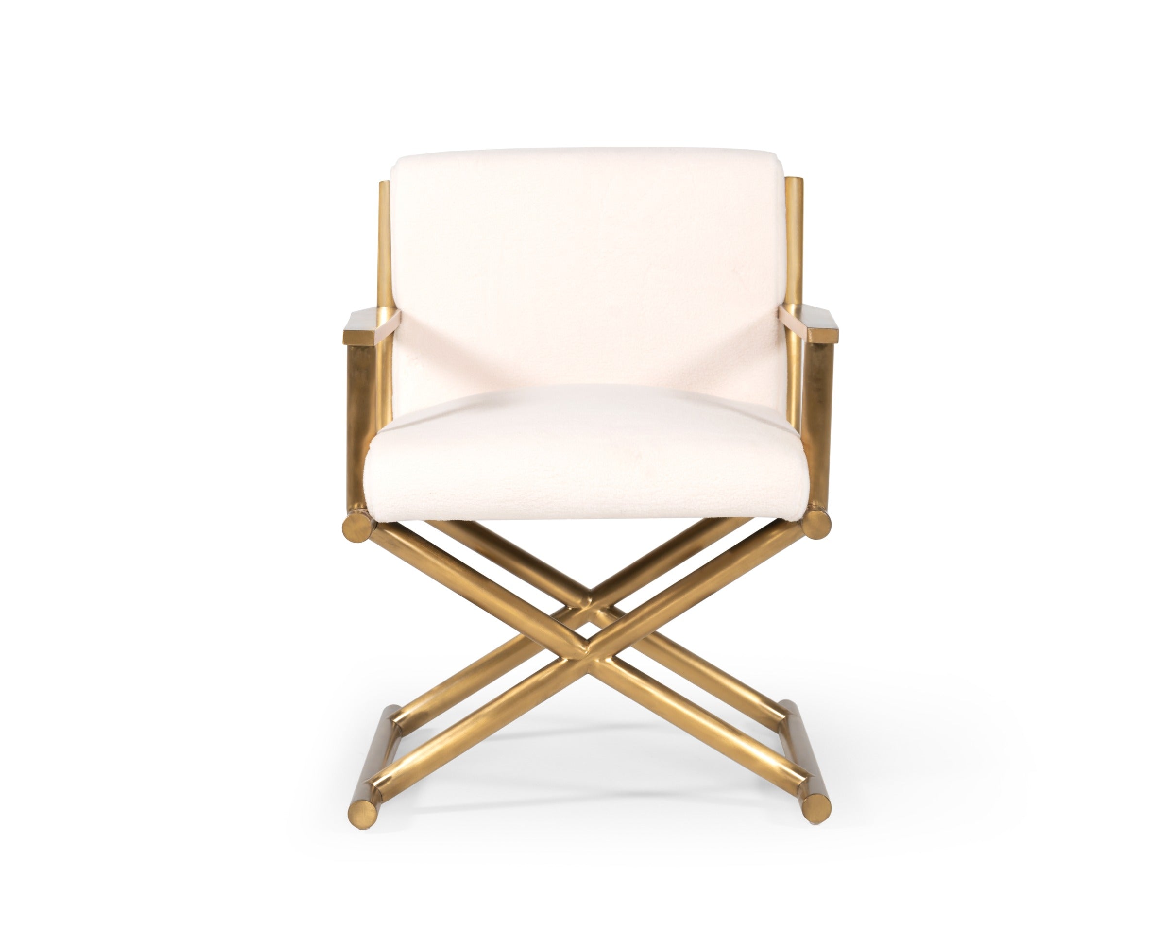 Modrest Haxtun - Modern Cream Sherpa Accent Chair-Lounge Chair-VIG-Wall2Wall Furnishings