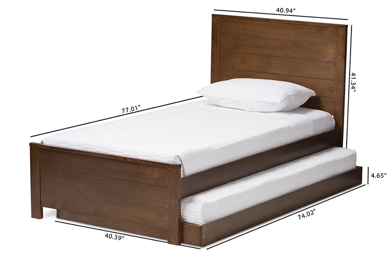Baxton Studio Catalina Bed & Trundle-Bed & Trundle-Baxton Studio - WI-Wall2Wall Furnishings