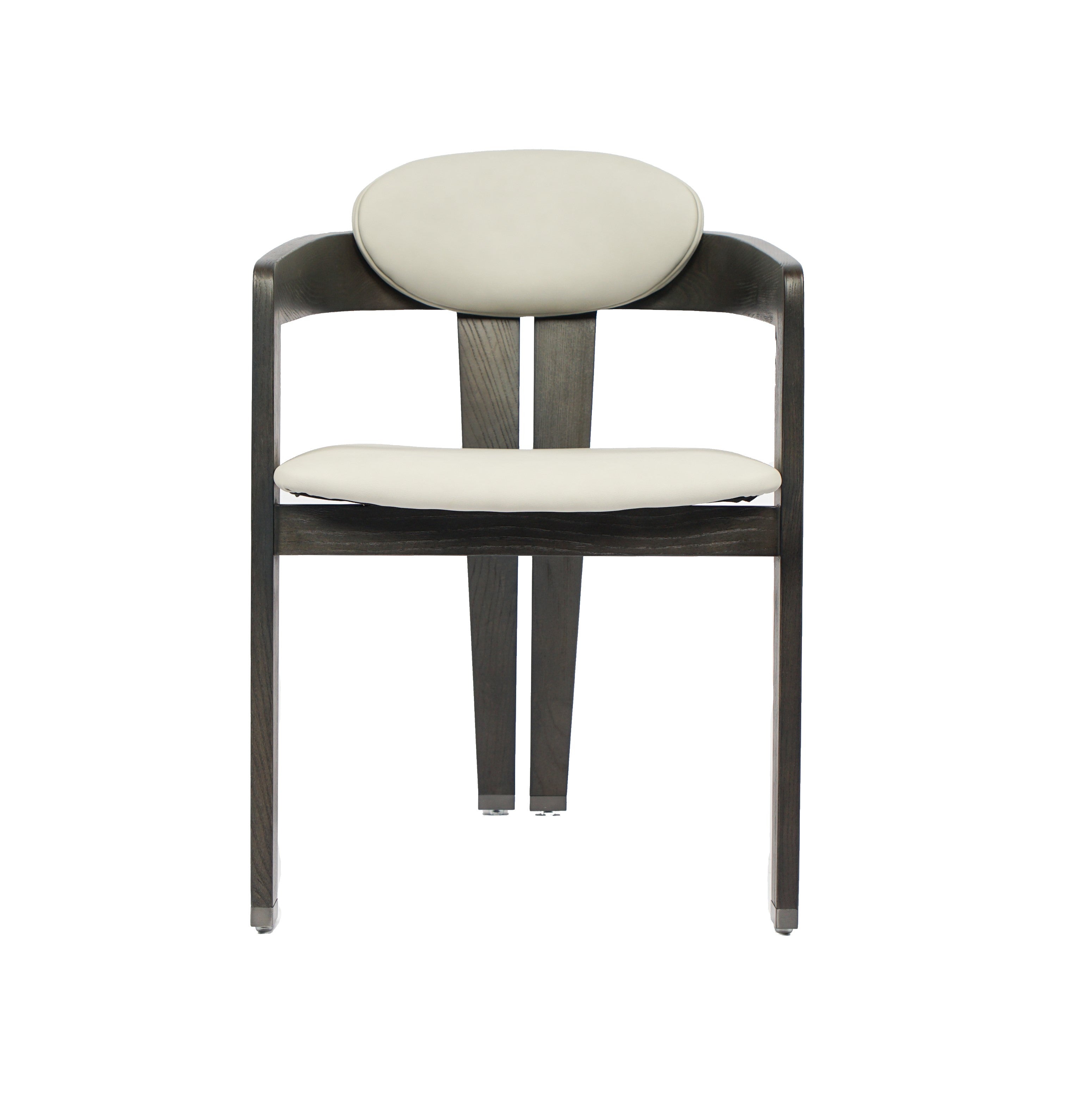 Modrest Thorne Beige and Wenge Arm Dining Chair-Chair-VIG-Wall2Wall Furnishings
