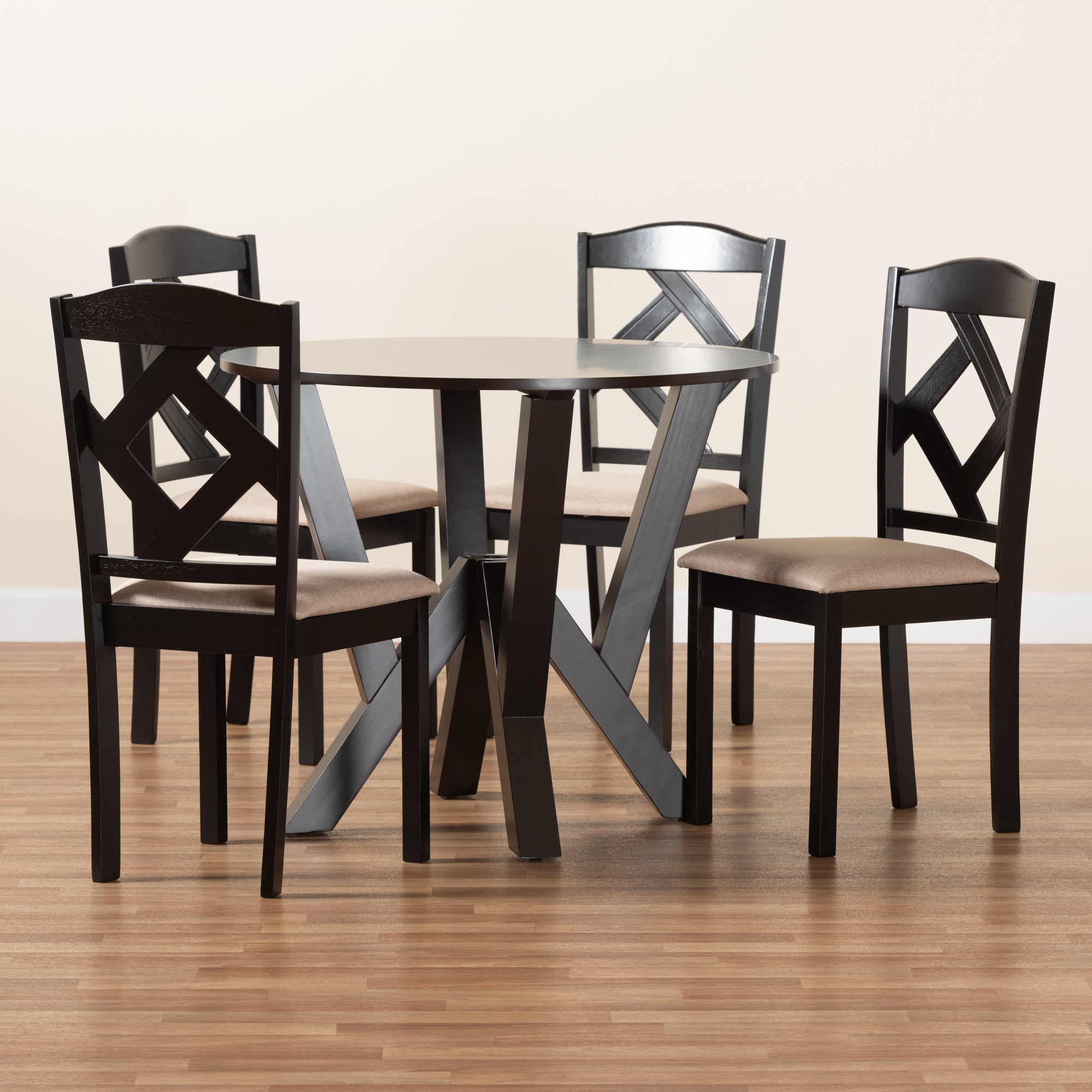 Riona Modern Dining Table & Dining Chairs 5-Piece-Dining Set-Baxton Studio - WI-Wall2Wall Furnishings