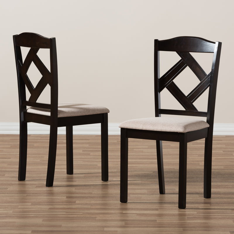 Ruth Contemporary Dining Chairs Set of 2-Dining Chairs-Baxton Studio - WI-Wall2Wall Furnishings
