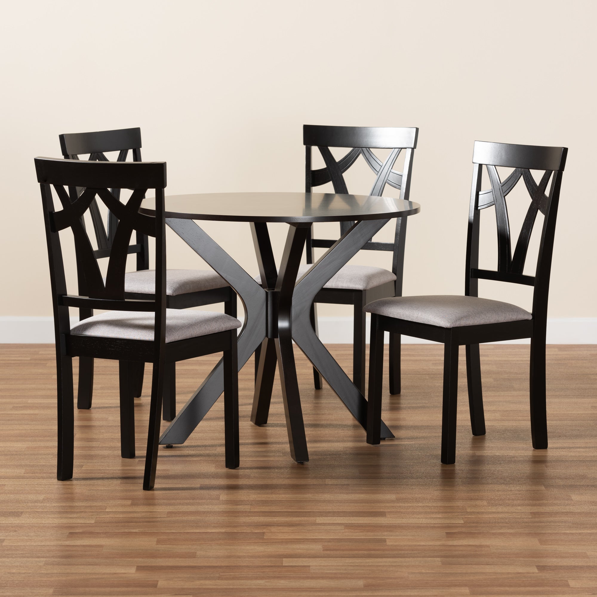 Luise Modern Table & Dining Chairs 5-Piece-Dining Set-Baxton Studio - WI-Wall2Wall Furnishings