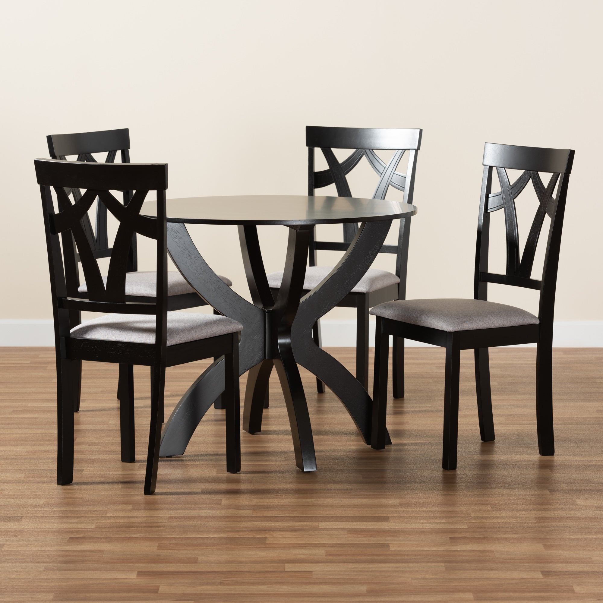 Rasa Modern Table & Dining Chairs 5-Piece-Dining Set-Baxton Studio - WI-Wall2Wall Furnishings