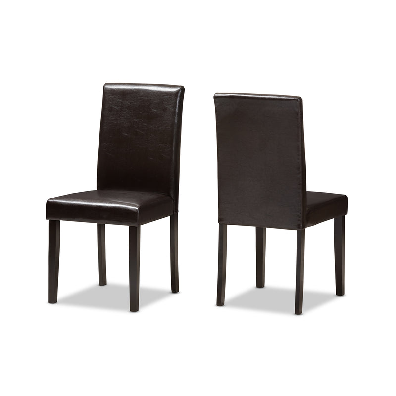 Mia Contemporary Table & Dining Chairs 5-Piece-Dining Set-Baxton Studio - WI-Wall2Wall Furnishings