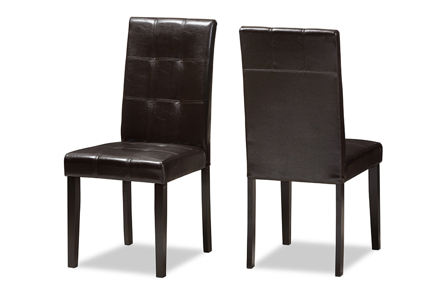 Avery Contemporary Table & Dining Chairs 5-Piece-Dining Set-Baxton Studio - WI-Wall2Wall Furnishings