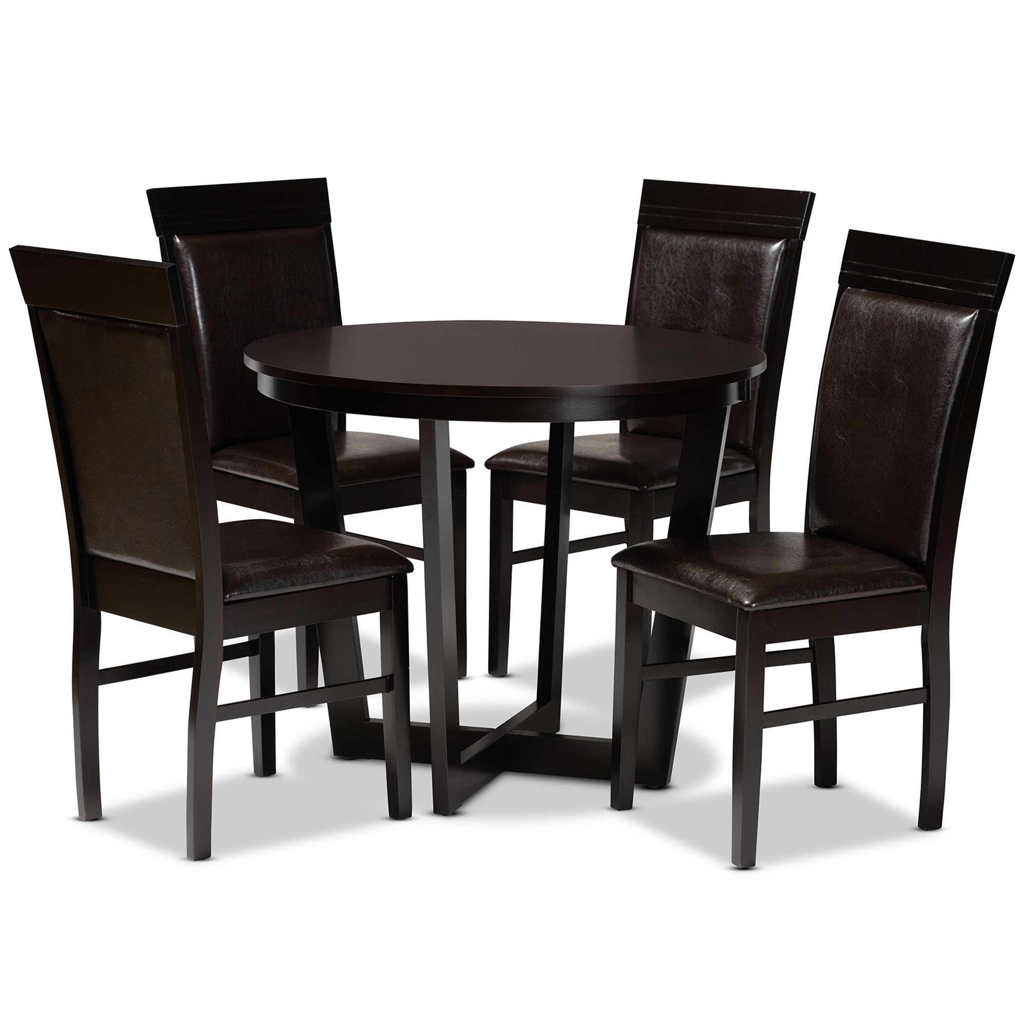Irma Modern Table & Dining Chairs 5-Piece-Dining Set-Baxton Studio - WI-Wall2Wall Furnishings