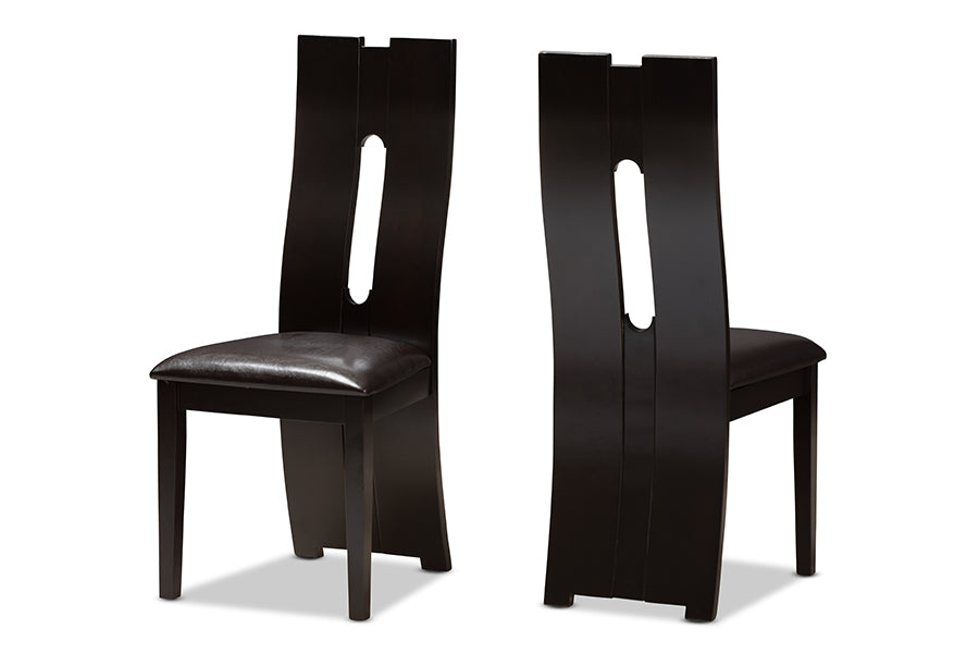 Alani Contemporary Table & Dining Chairs 5-Piece-Dining Set-Baxton Studio - WI-Wall2Wall Furnishings