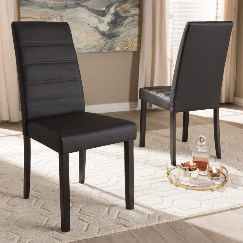 Lorelle Contemporary Dining Chairs Set of 2-Dining Chairs-Baxton Studio - WI-Wall2Wall Furnishings