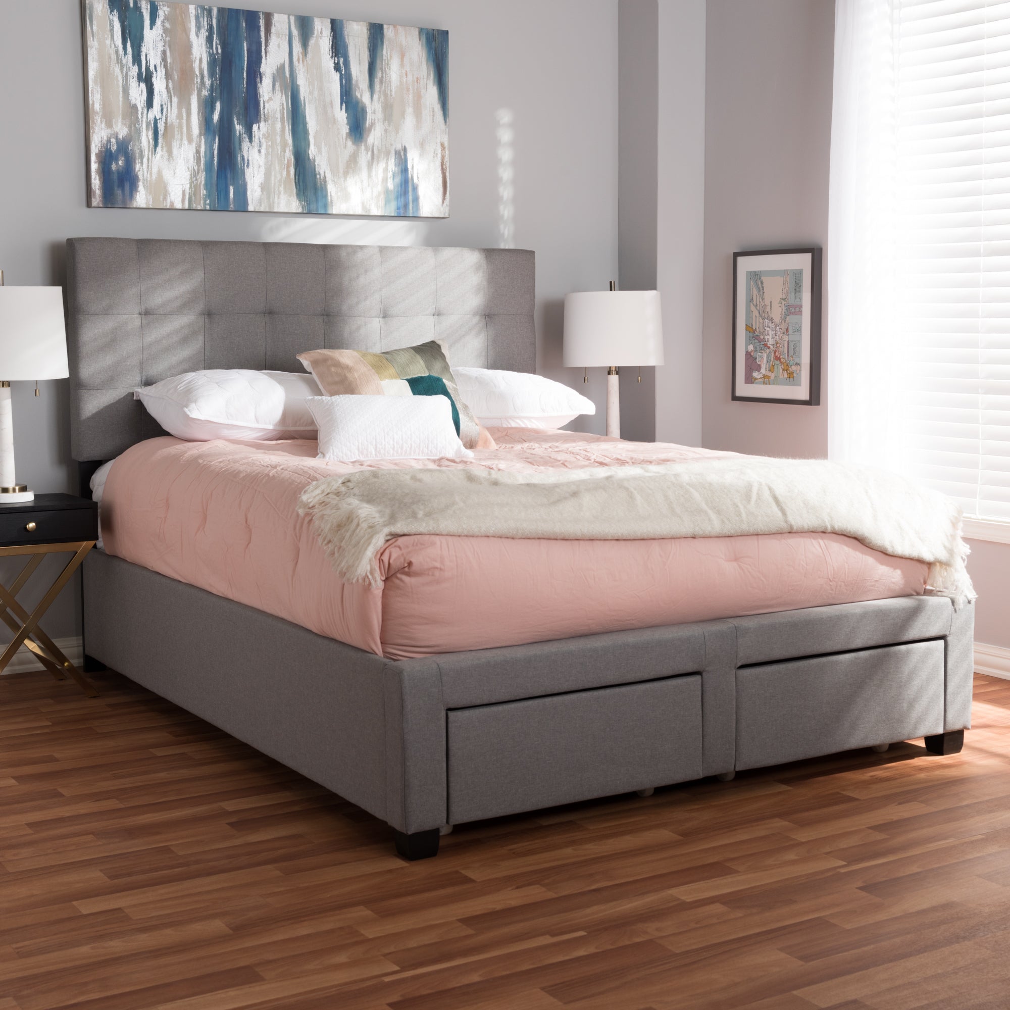 Tibault Contemporary Bed-Bed-Baxton Studio - WI-Wall2Wall Furnishings