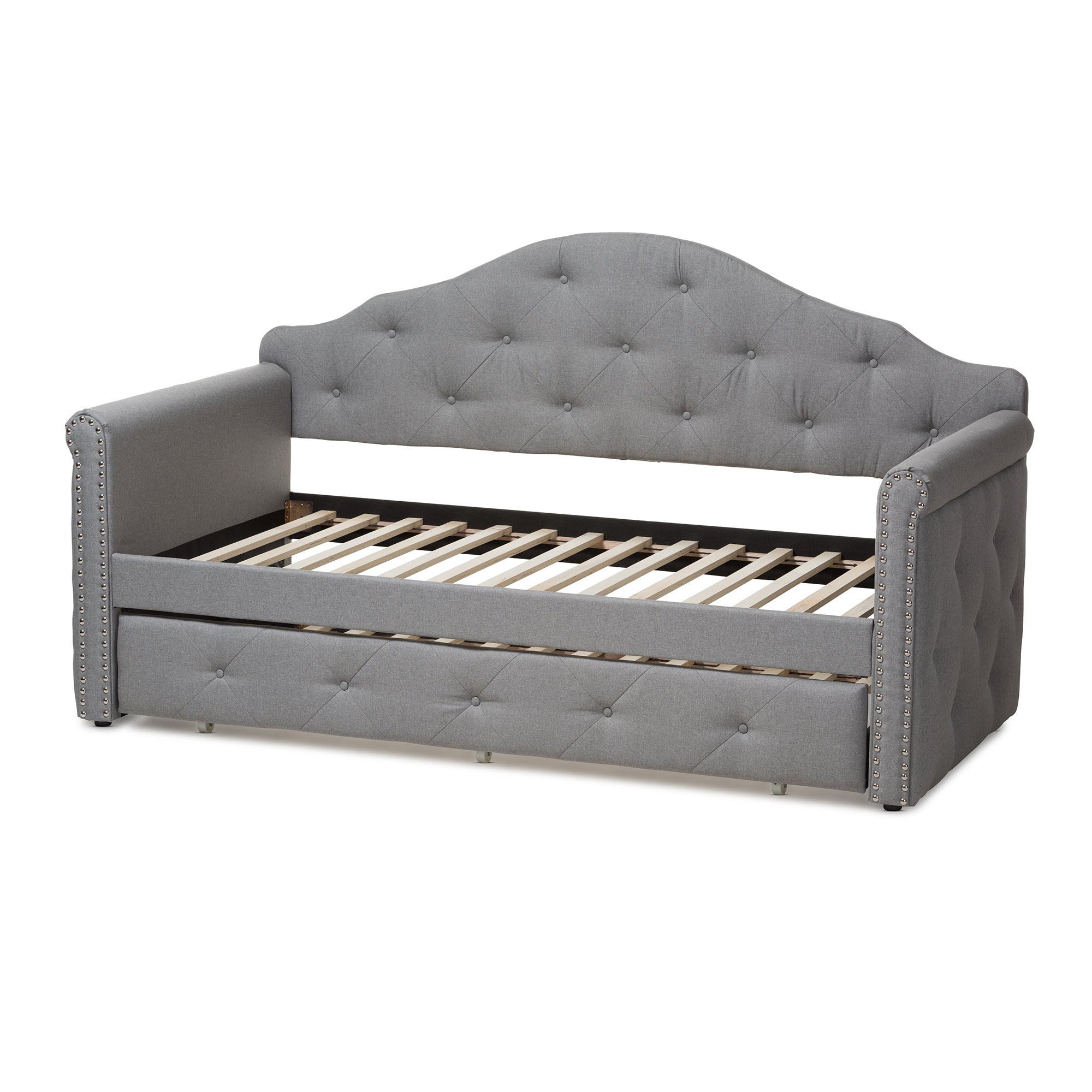 Emilie Contemporary Daybed with Trundle-Daybed-Baxton Studio - WI-Wall2Wall Furnishings