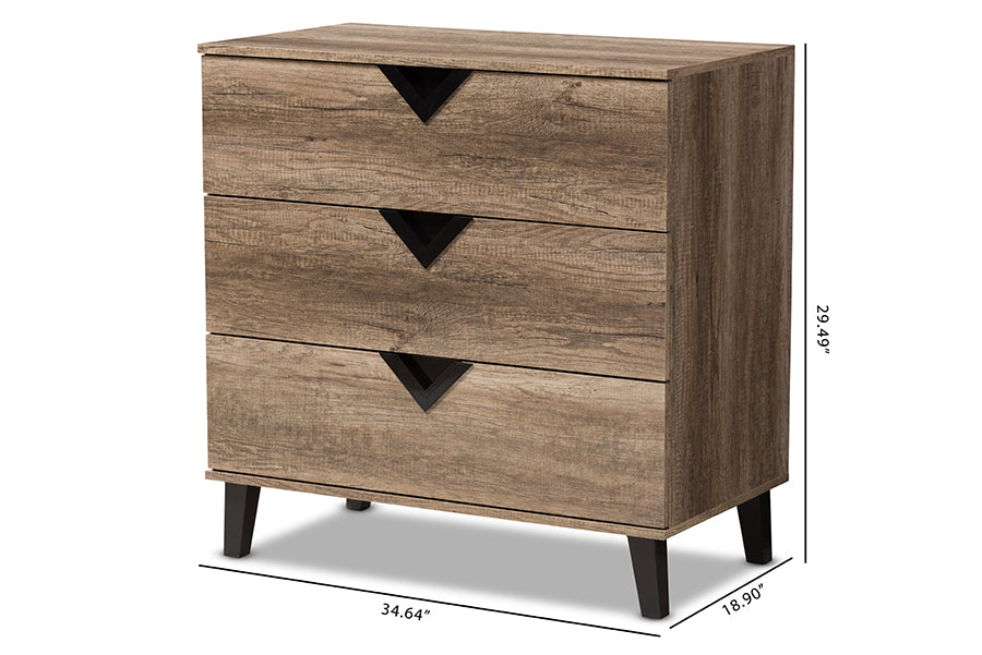 Wales Contemporary Chest 3-Drawer-Chest-Baxton Studio - WI-Wall2Wall Furnishings