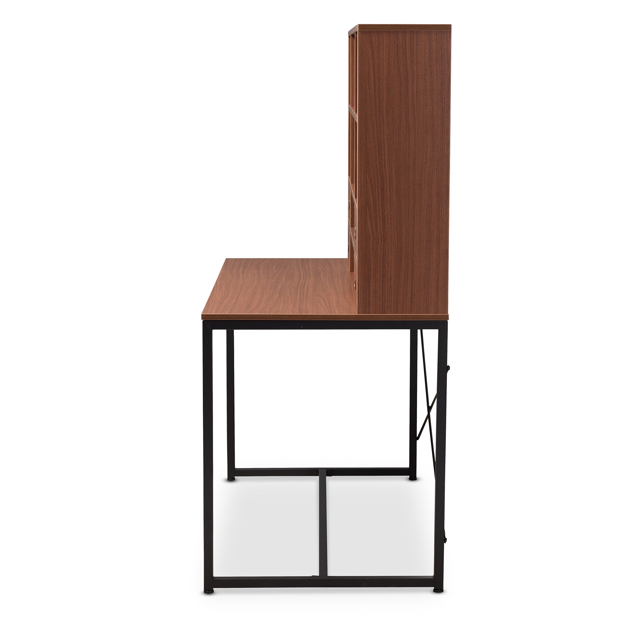 Edwin Industrial Desk 2-in-1-Desk-Baxton Studio - WI-Wall2Wall Furnishings