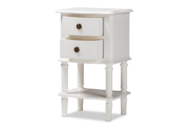 Audrey Contemporary Nightstand 2-Drawer-Nightstand-Baxton Studio - WI-Wall2Wall Furnishings