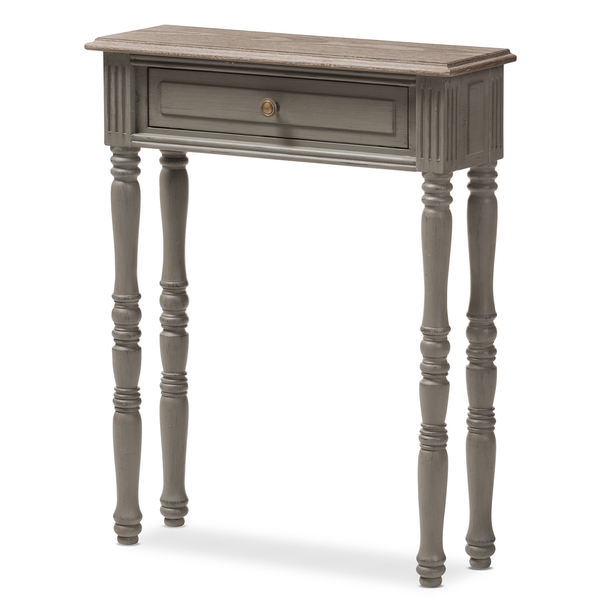 Noemie Country Cottage Console Table 1-Drawer-Console Table-Baxton Studio - WI-Wall2Wall Furnishings