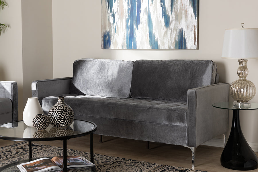 Clara Contemporary Sofa 3-Seater-Sofa-Baxton Studio - WI-Wall2Wall Furnishings