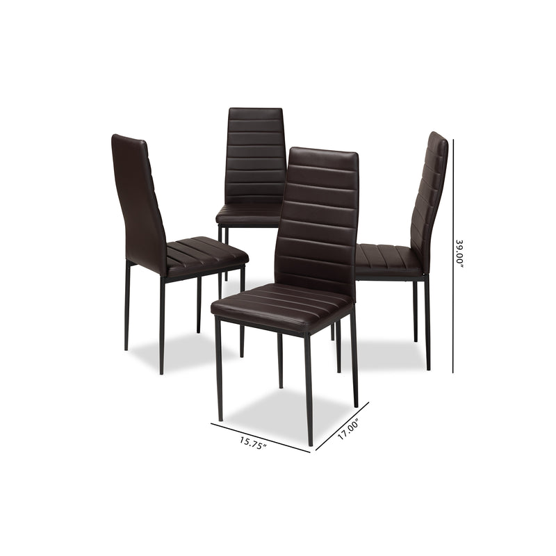 Armand Modern Dining Chairs Set of 4-Dining Chairs-Baxton Studio - WI-Wall2Wall Furnishings