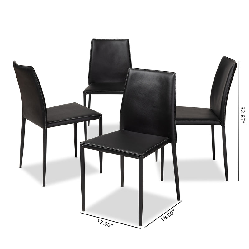 Pascha Modern Dining Chairs Set of 4-Dining Chairs-Baxton Studio - WI-Wall2Wall Furnishings