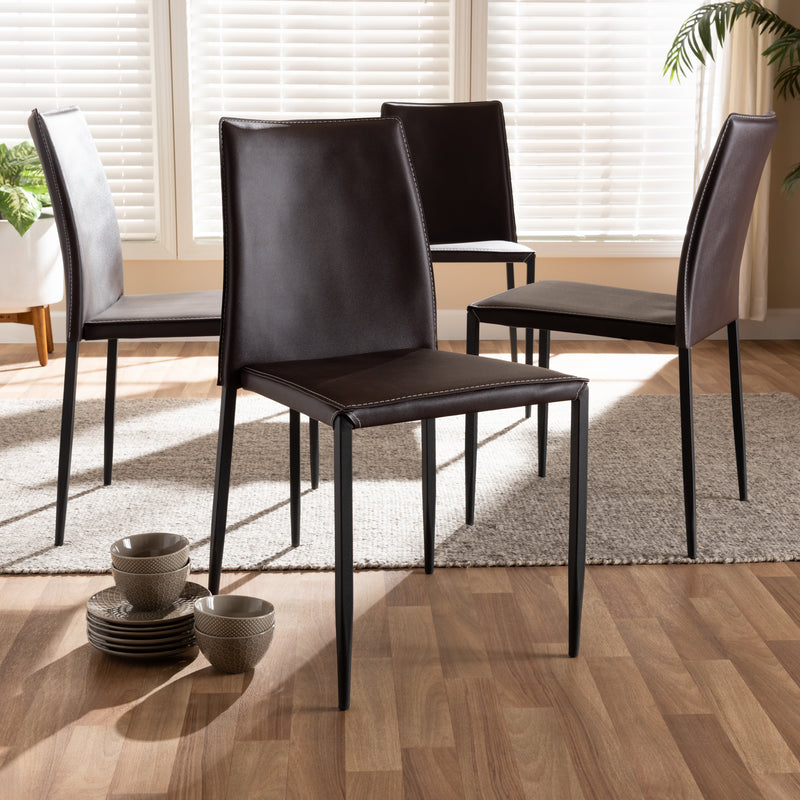 Pascha Modern Dining Chairs Set of 4-Dining Chairs-Baxton Studio - WI-Wall2Wall Furnishings