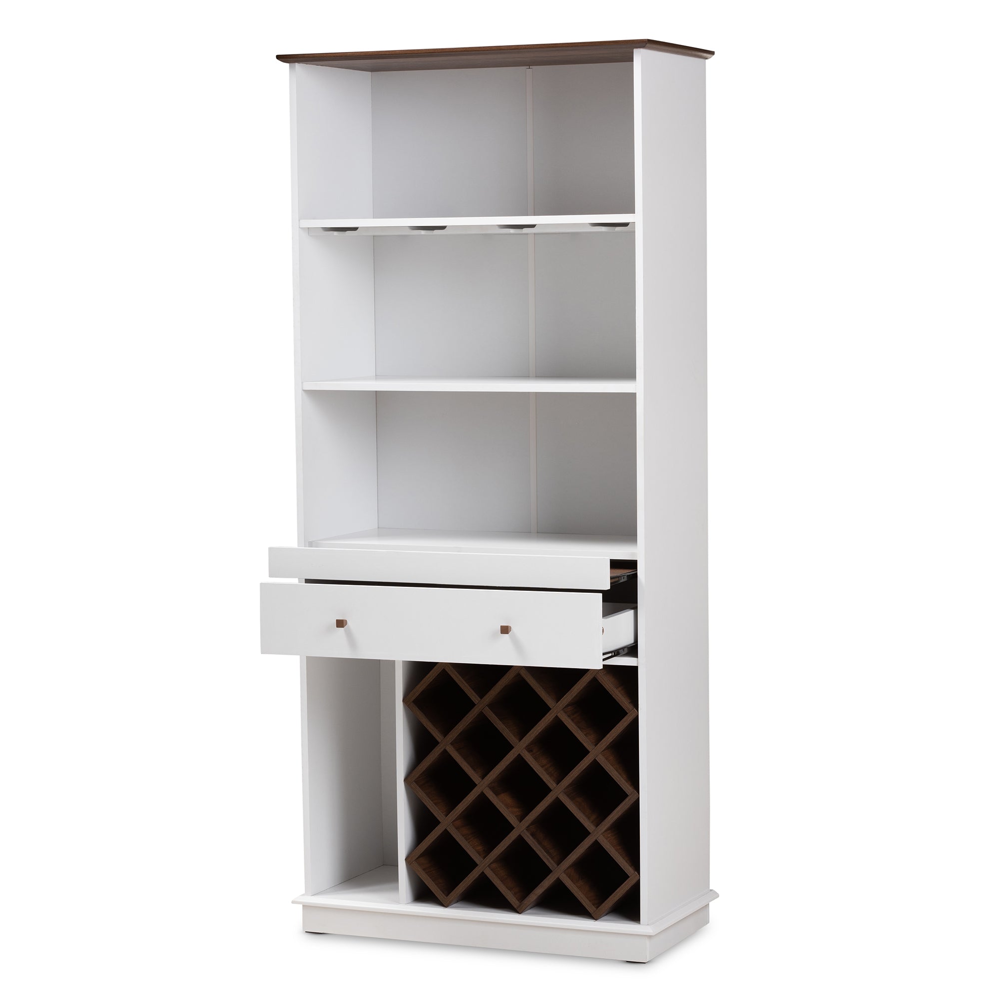 Mattia Mid-Century Wine Cabinet-Wine Cabinet-Baxton Studio - WI-Wall2Wall Furnishings