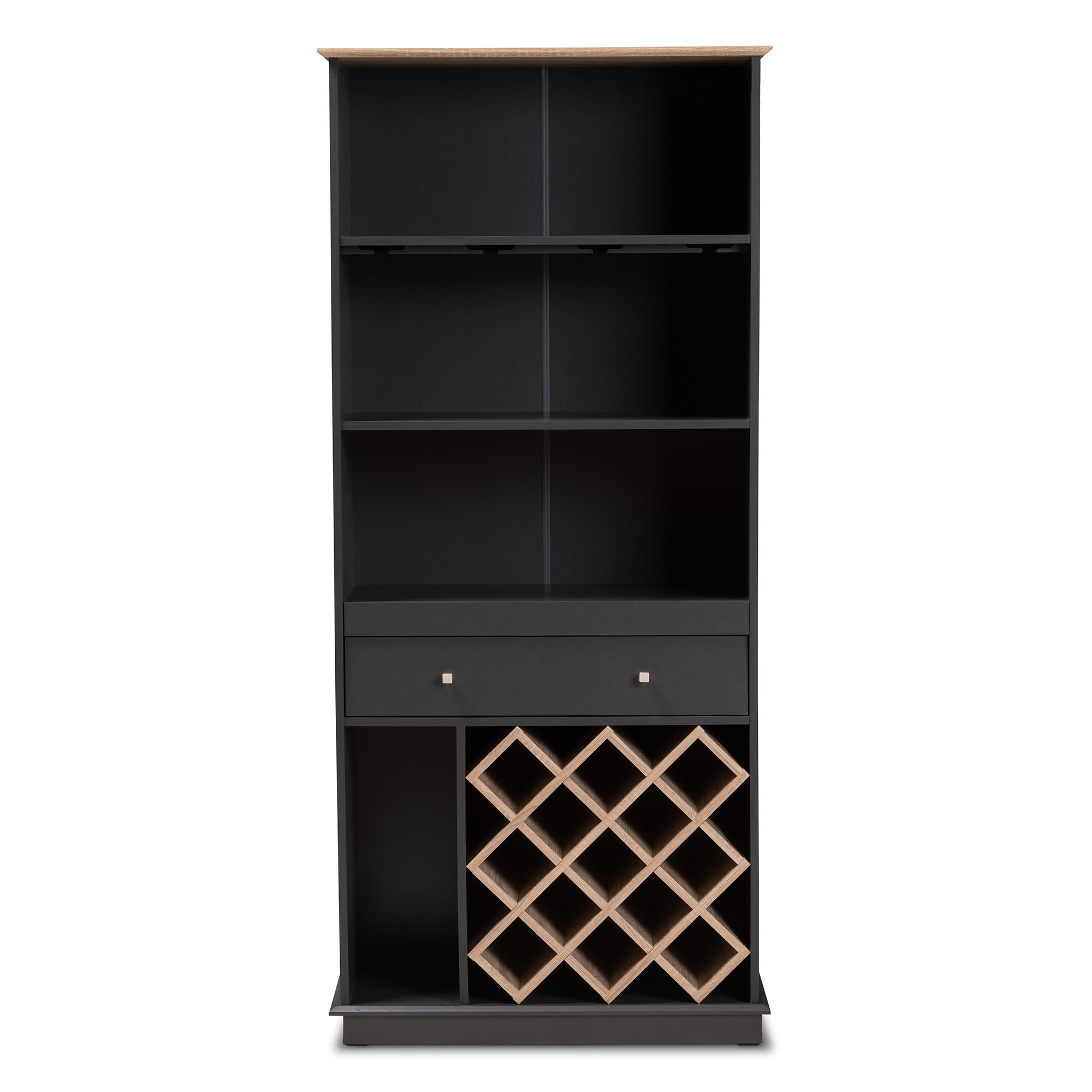 Mattia Mid-Century Wine Cabinet-Wine Cabinet-Baxton Studio - WI-Wall2Wall Furnishings