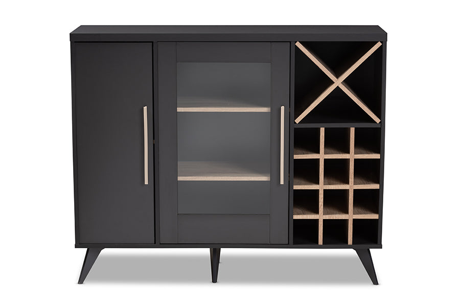 Pietro Mid-Century Wine Cabinet-Wine Cabinet-Baxton Studio - WI-Wall2Wall Furnishings