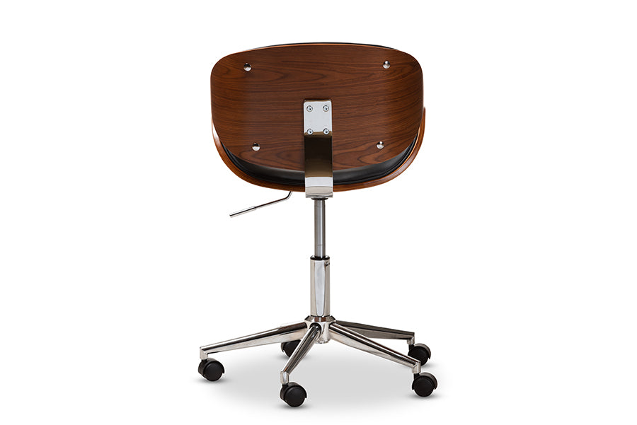 Ambrosio Contemporary Office Chair Chrome-Finished-Office Chair-Baxton Studio - WI-Wall2Wall Furnishings