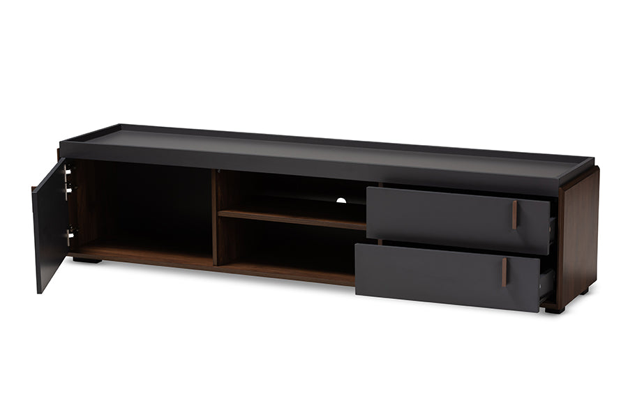 Rikke Contemporary TV Stand Two-Tone 2-Drawer-TV Stand-Baxton Studio - WI-Wall2Wall Furnishings