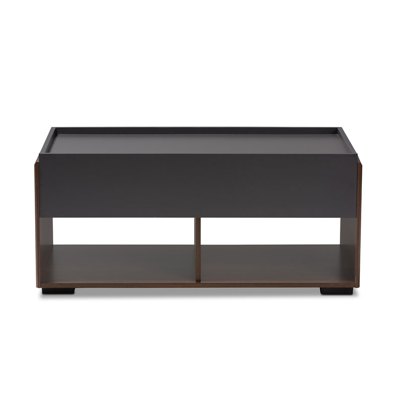 Rikke Contemporary Coffee Table Two-Tone 2-Drawer-Coffee Table-Baxton Studio - WI-Wall2Wall Furnishings
