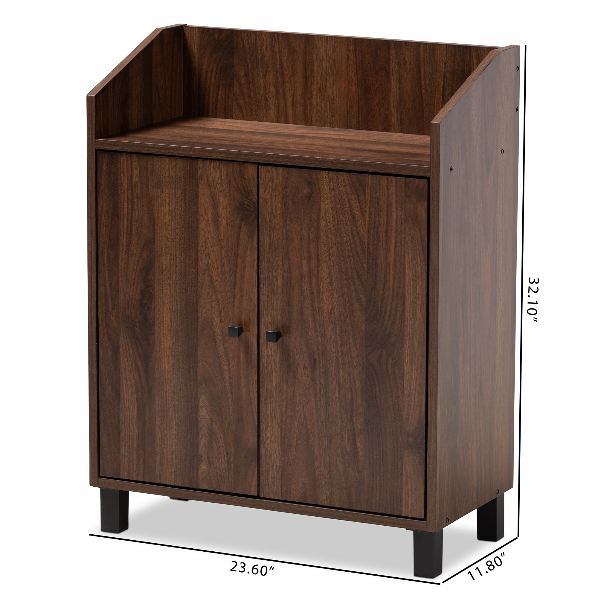Rossin Contemporary Shoe Cabinet 2-Door with Open Shelf-Shoe Cabinet-Baxton Studio - WI-Wall2Wall Furnishings