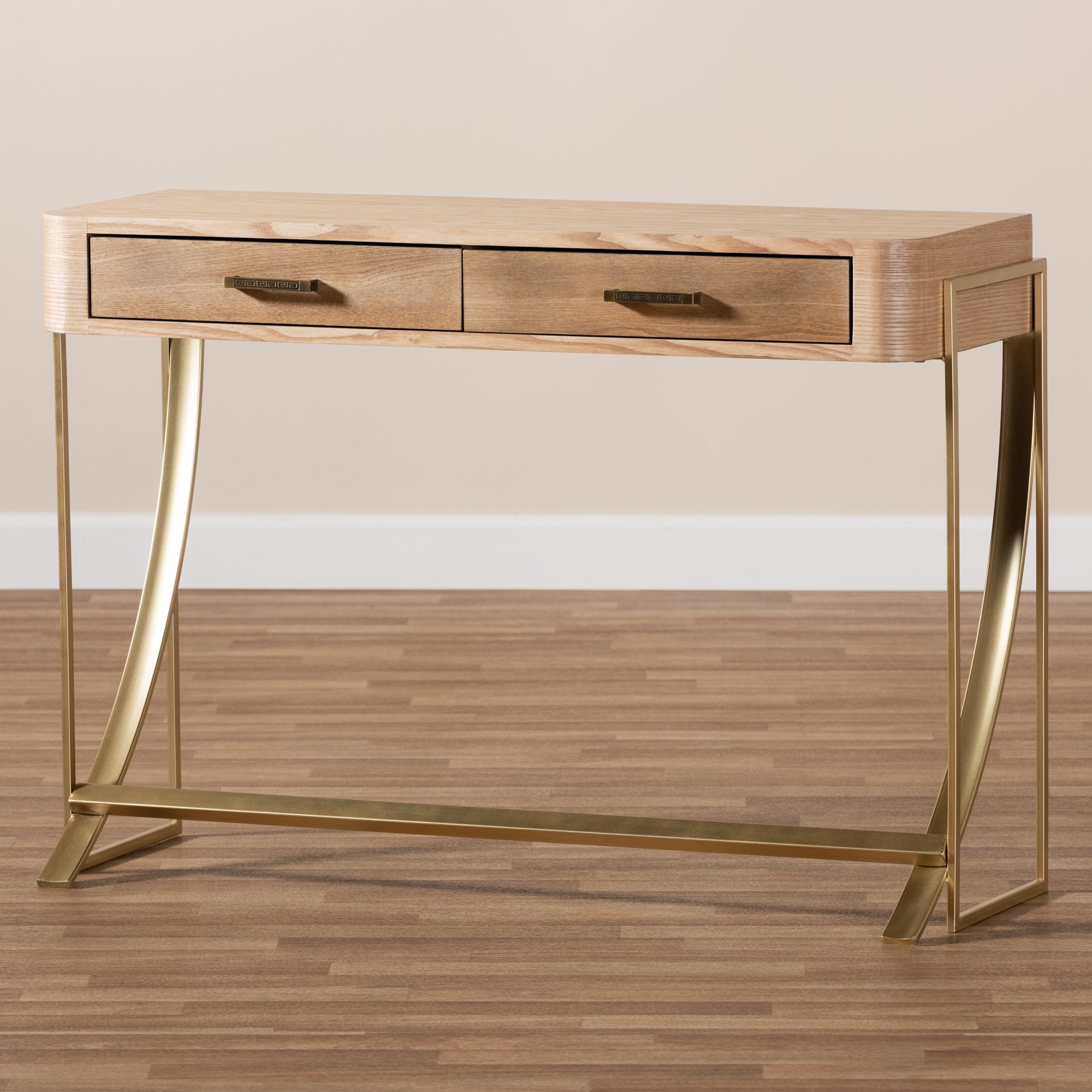 Lafoy Contemporary Console Table 2-Drawer-Console Table-Baxton Studio - WI-Wall2Wall Furnishings