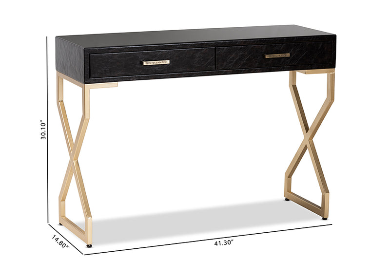 Carville Contemporary Console Table 2-Drawer-Console Table-Baxton Studio - WI-Wall2Wall Furnishings