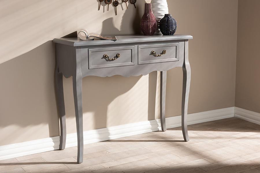 Capucine French Provincial Console Table 2-Drawer-Console Table-Baxton Studio - WI-Wall2Wall Furnishings
