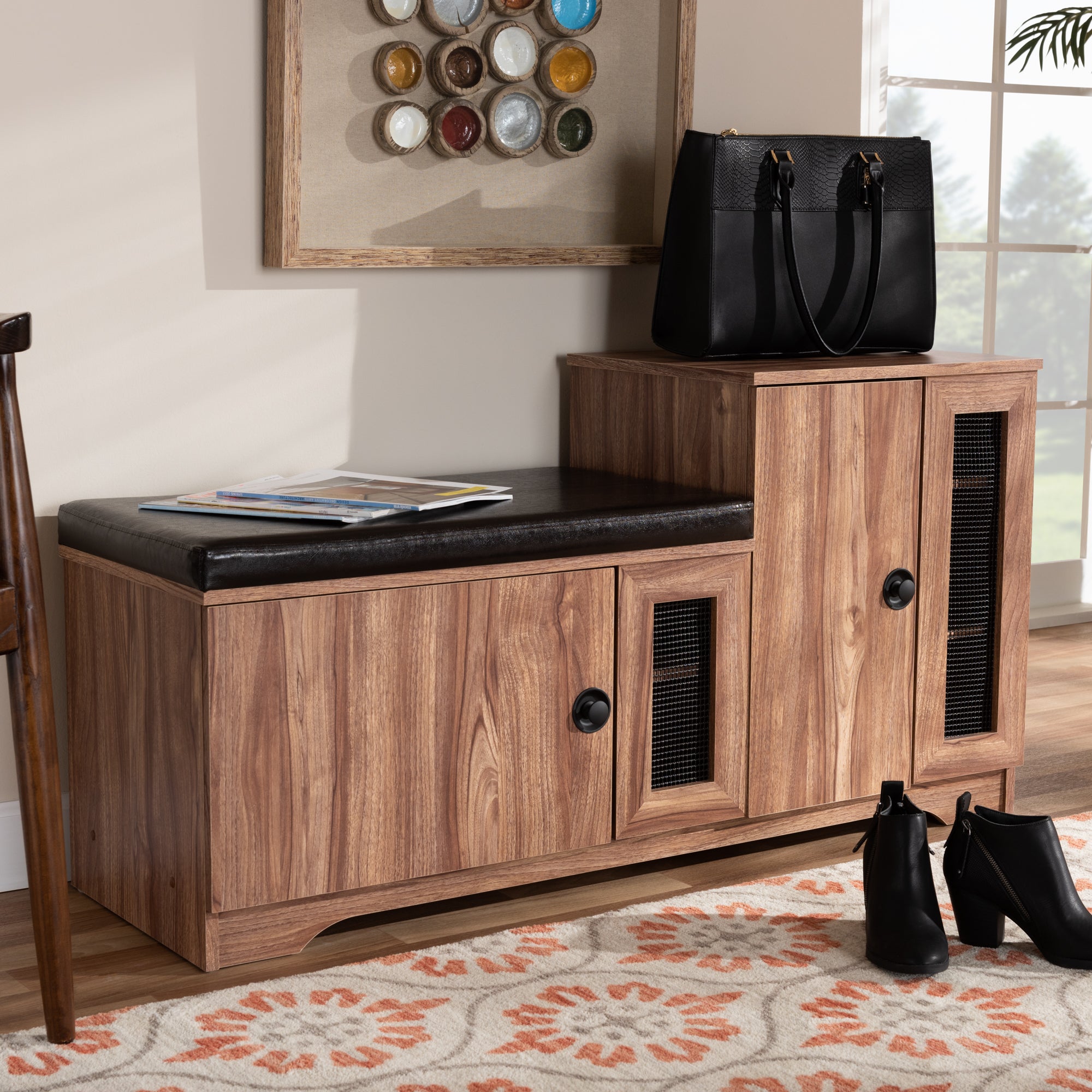 Valina Contemporary Shoe Cabinet 2-Door with Cabinet-Shoe Cabinet-Baxton Studio - WI-Wall2Wall Furnishings