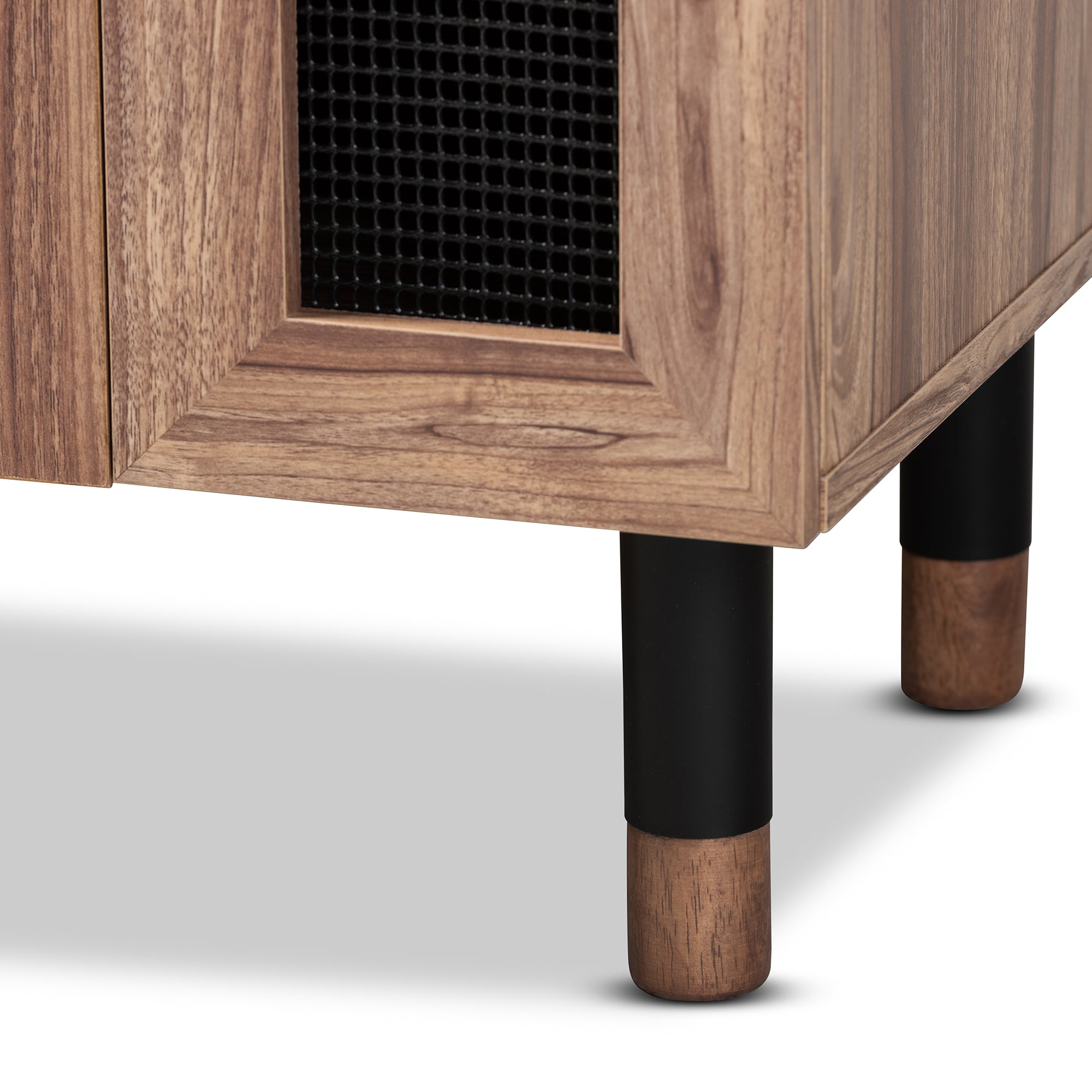 Valina Contemporary Shoe Cabinet 2-Door with Screen Inserts-Shoe Cabinet-Baxton Studio - WI-Wall2Wall Furnishings