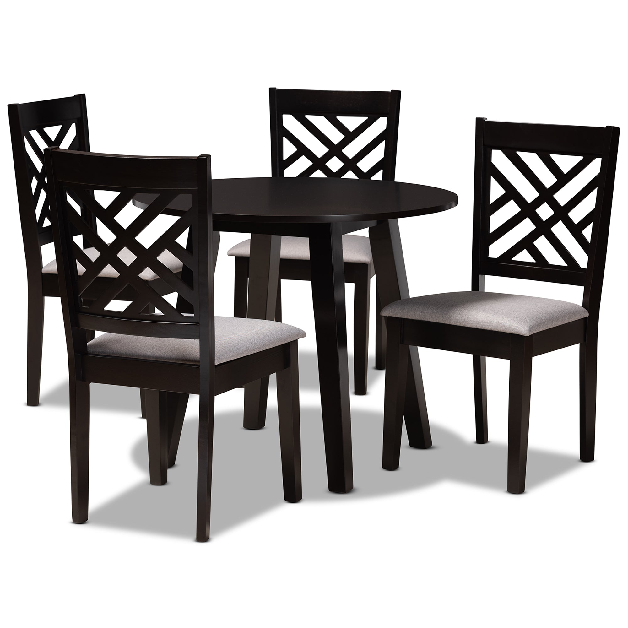 Lilly Modern Dining Table & Dining Chairs 5-Piece-Dining Set-Baxton Studio - WI-Wall2Wall Furnishings