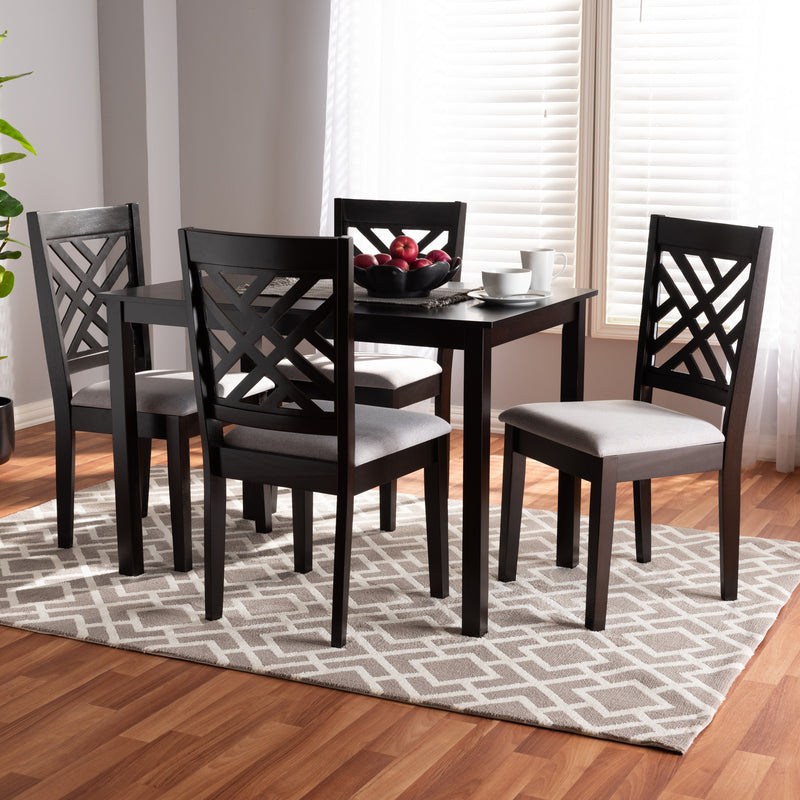 Caron Contemporary Table & Dining Chairs 5-Piece-Dining Set-Baxton Studio - WI-Wall2Wall Furnishings